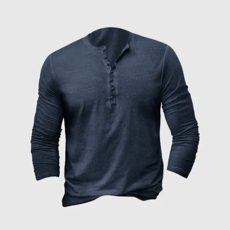 Harlan Long Sleeve Henley Shirt_1