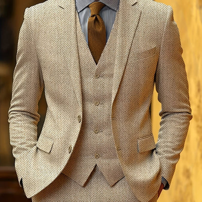 Mansfield Herringbone Three Piece Suit_14