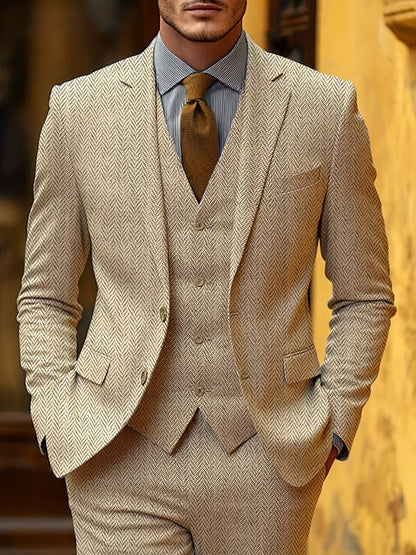 Mansfield Herringbone Three Piece Suit_4
