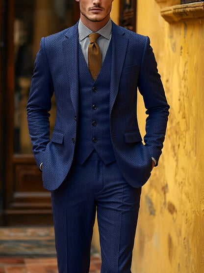 Mansfield Herringbone Three Piece Suit_6