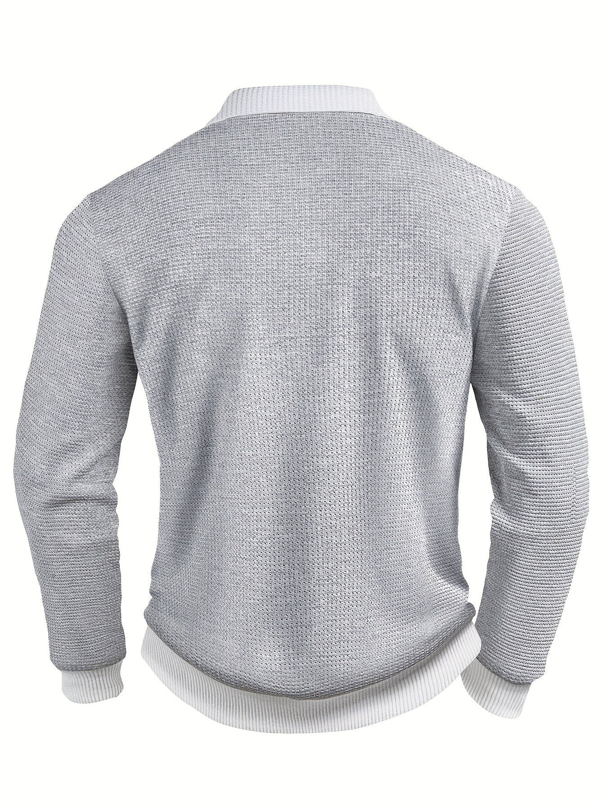 Bastian Waffle Texture Long Sleeve Polo