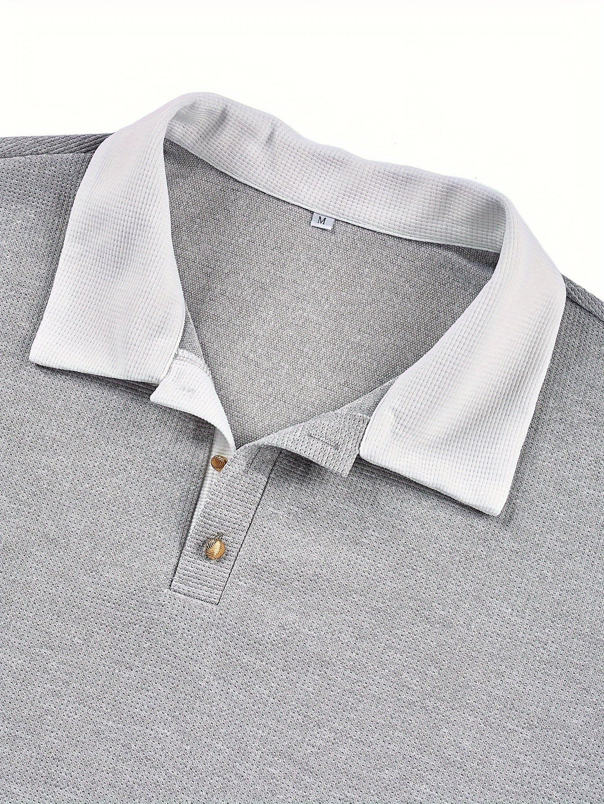 Bastian Waffle Texture Long Sleeve Polo