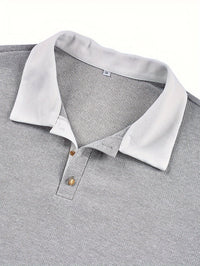 Bastian Waffle Texture Long Sleeve Polo