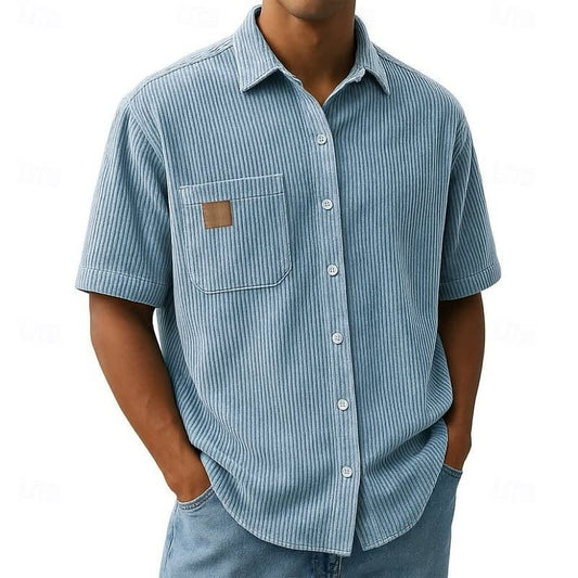 Kenrick Ribbed Texture Short Sleeve Shirt_1