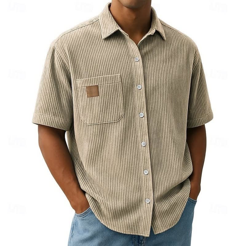 Kenrick Ribbed Texture Short Sleeve Shirt