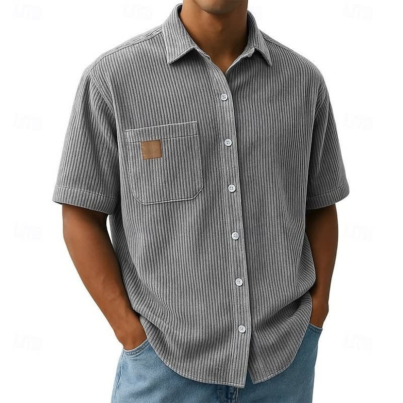 Kenrick Ribbed Texture Short Sleeve Shirt