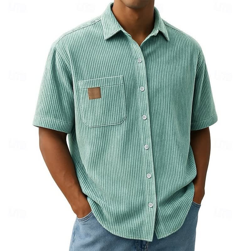 Kenrick Ribbed Texture Short Sleeve Shirt
