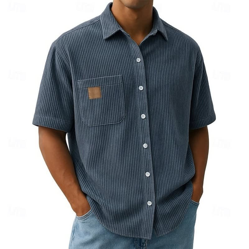 Kenrick Ribbed Texture Short Sleeve Shirt