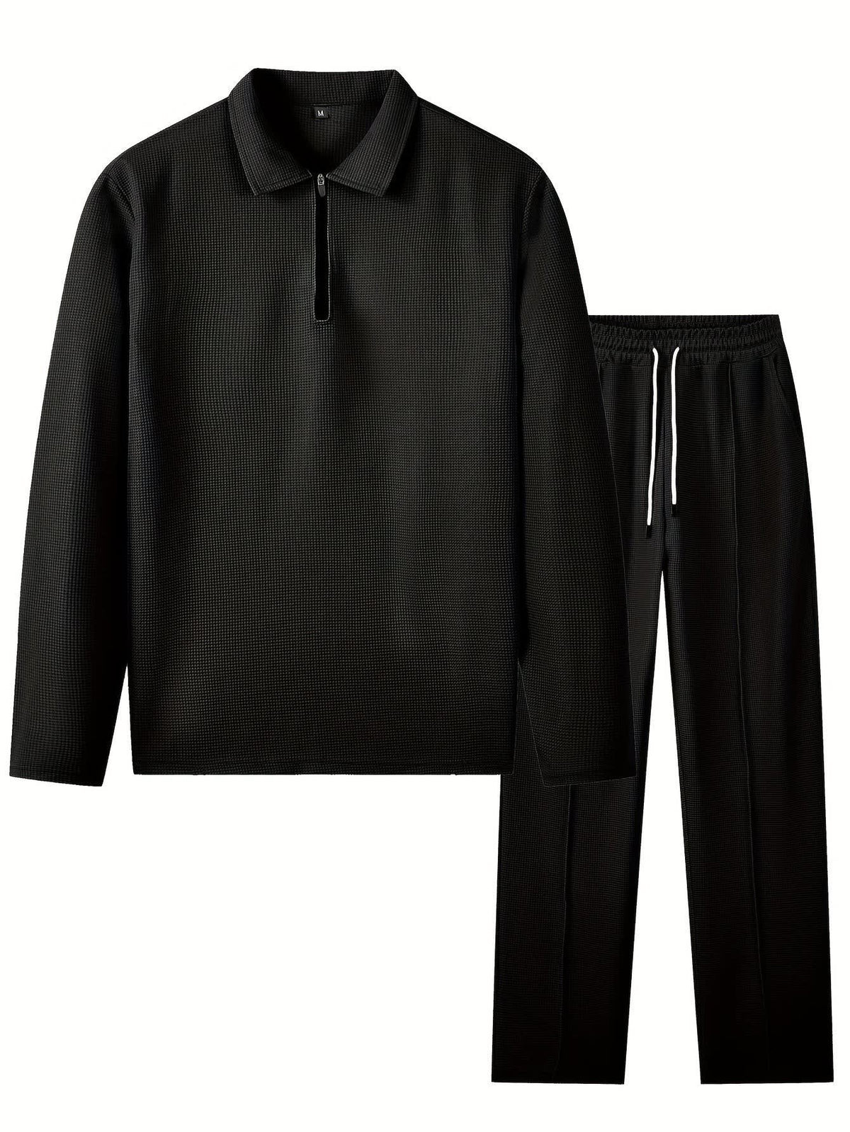 Garland Waffle Knit Half Zip Top And Trousers Set