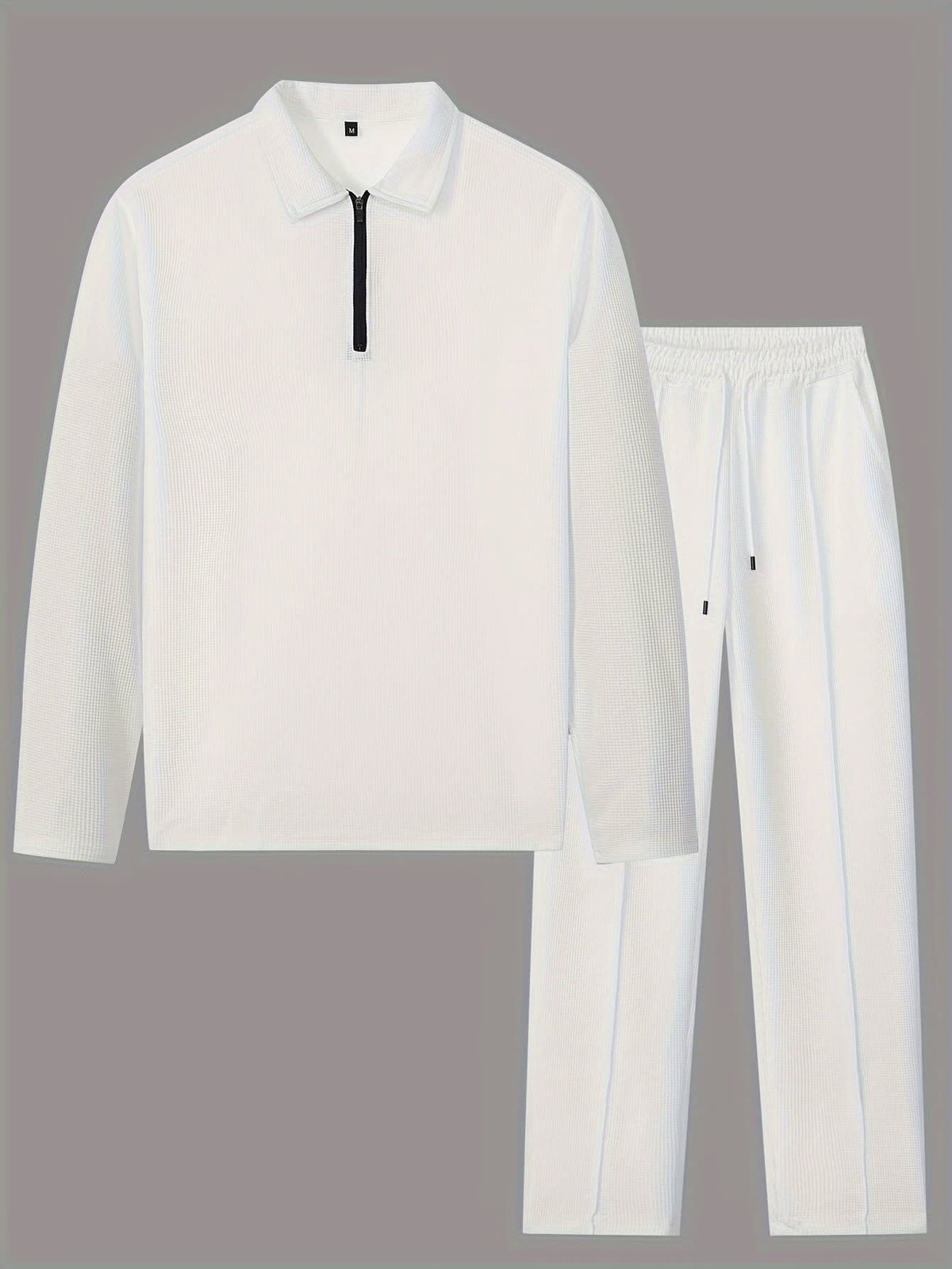 Garland Waffle Knit Half Zip Top And Trousers Set