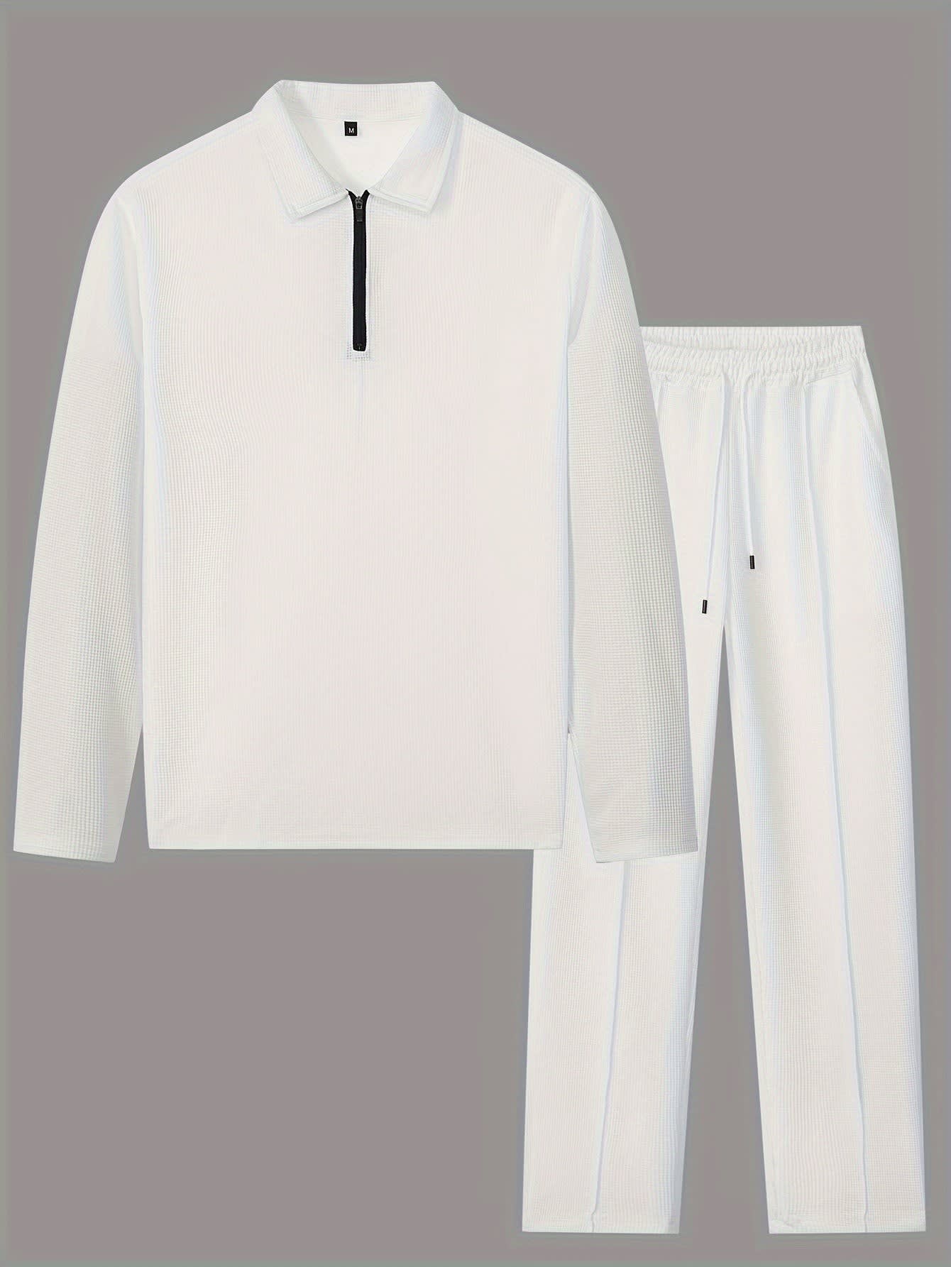 Garland Waffle Knit Half Zip Top And Trousers Set_2