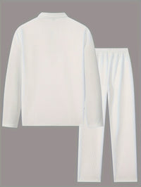 Garland Waffle Knit Half Zip Top And Trousers Set