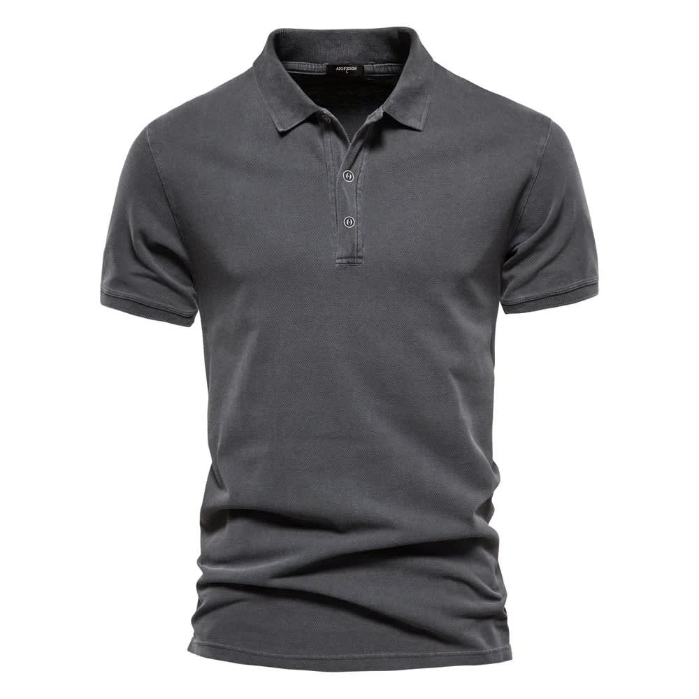Spencer Washed Pique Short Sleeve Polo