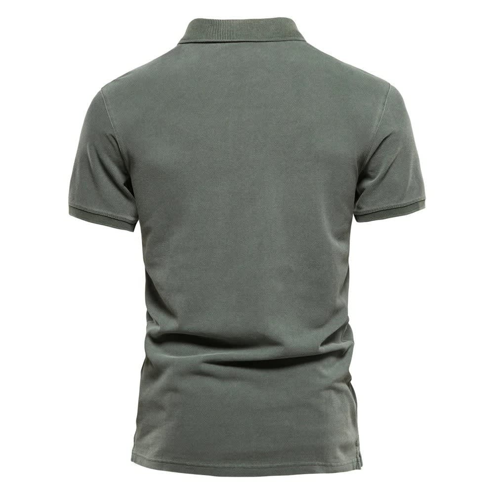 Spencer Washed Pique Short Sleeve Polo