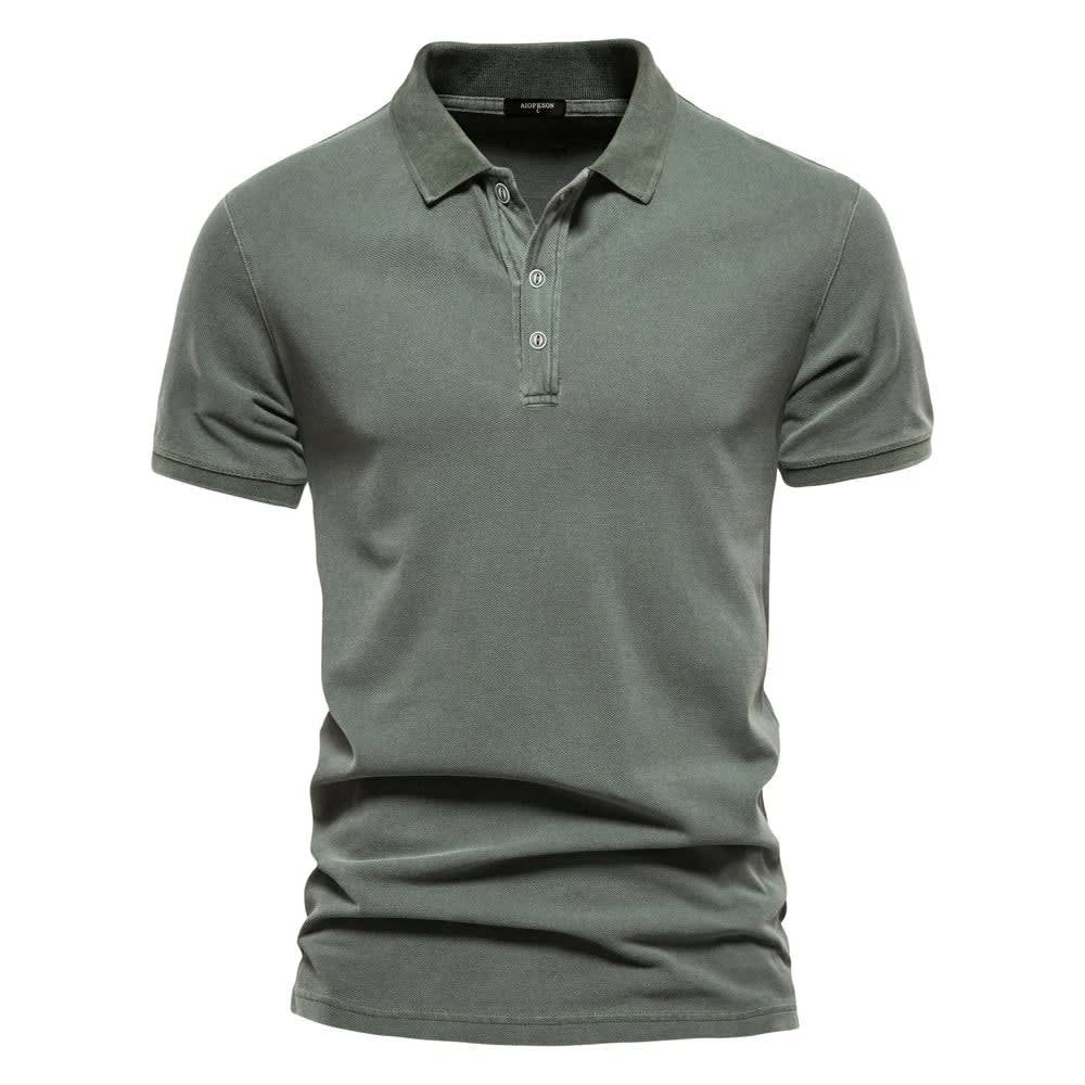 Spencer Washed Pique Short Sleeve Polo