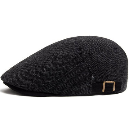 Alton Herringbone Textured Flat Cap_1