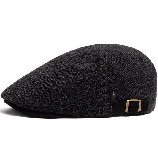 Alton Herringbone Textured Flat Cap_1