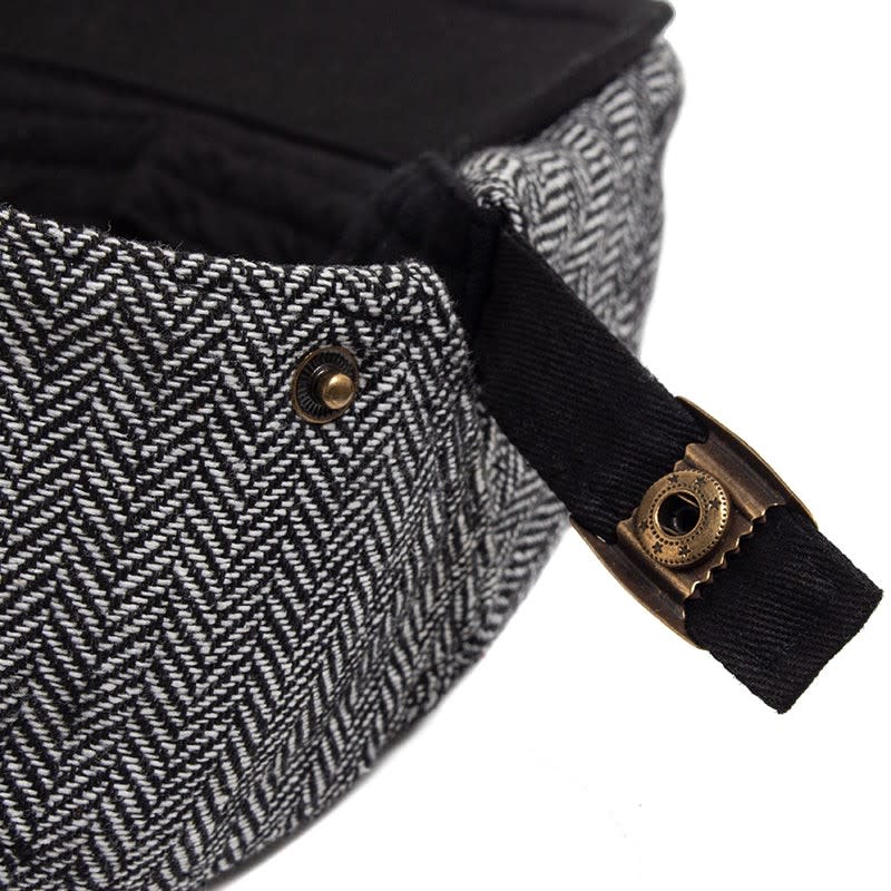 Alton Herringbone Textured Flat Cap