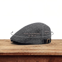 Alton Herringbone Textured Flat Cap