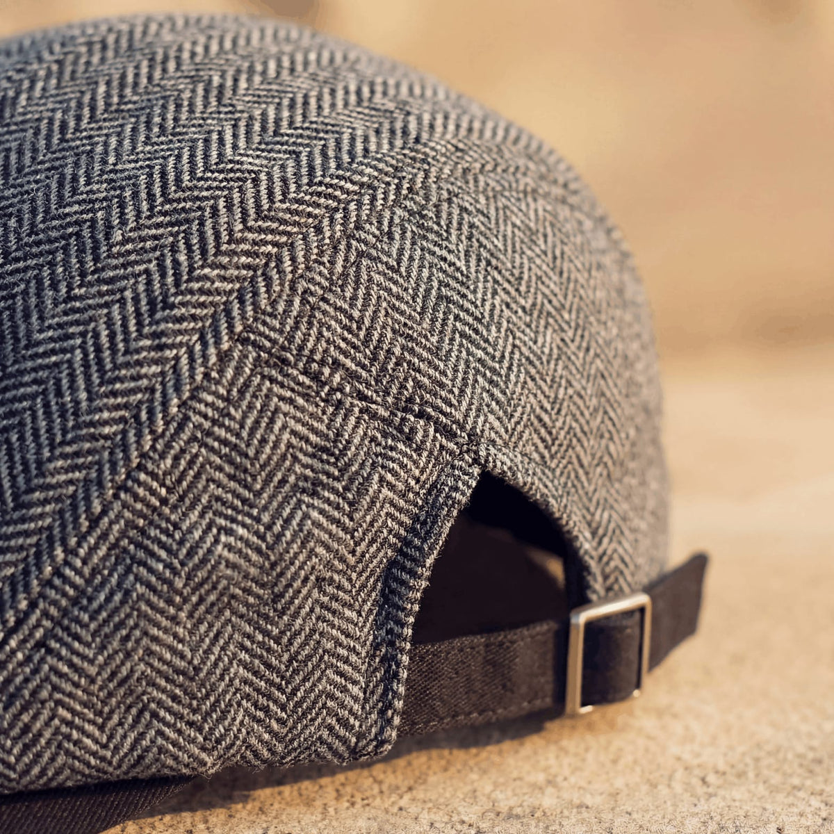 Alton Herringbone Textured Flat Cap