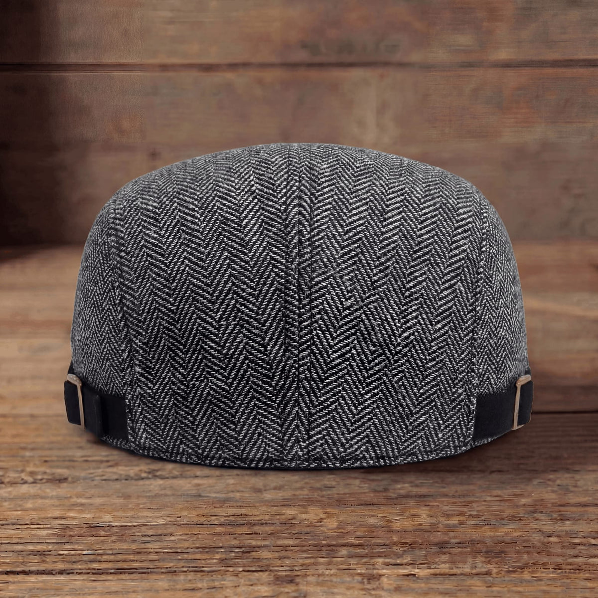 Alton Herringbone Textured Flat Cap