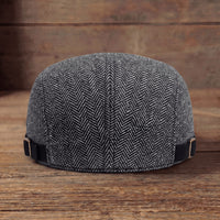 Alton Herringbone Textured Flat Cap