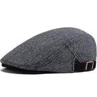 Alton Herringbone Textured Flat Cap
