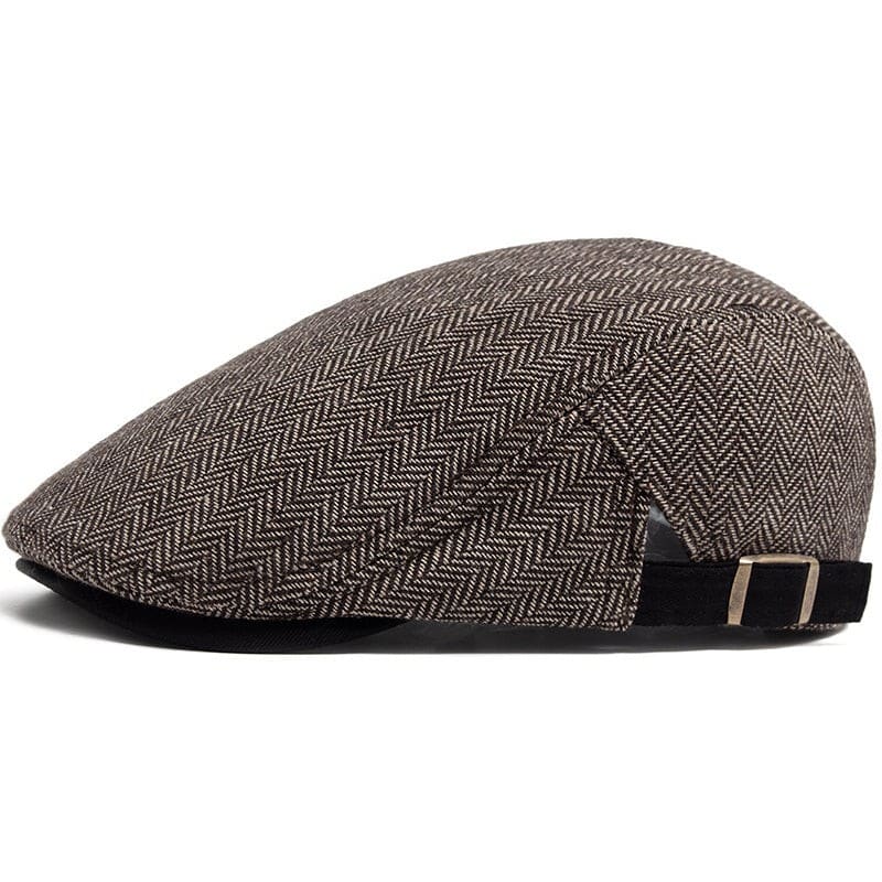 Alton Herringbone Textured Flat Cap