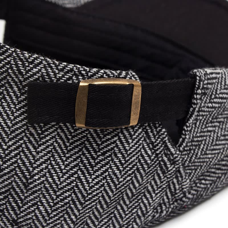 Alton Herringbone Textured Flat Cap