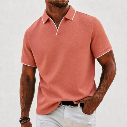 Hamish Contrast Tipped Textured Polo_3