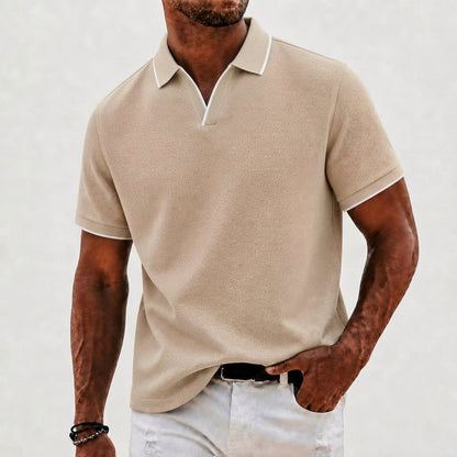Hamish Contrast Tipped Textured Polo_7