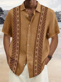 Milo Geometric Panel Short Sleeve Shirt